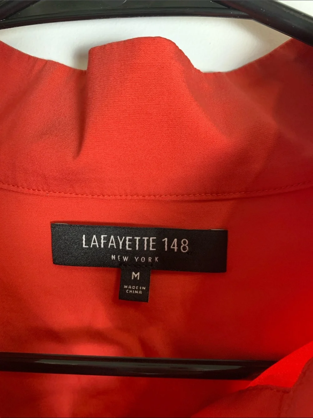 Lafayette 148 New York Coral Button-Front Mandarin Shirt - Picture 2 of 5